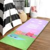 SARAL HOME EASY LIVING Anti-Skid Exercise/Yoga Mat (Blue, Microfiber, 60×130 cm) 60% Polyester 40% Cotton Yarn