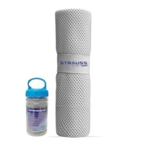 STRAUSS Anti-Microbial Sports Cooling Hand Towel | Microfiber Cloth | Quick Dry | Suitable for Running, Hiking, Camping, Travel, Gym Workout, Fitness, Yoga & Golf