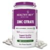HealthyHey Nutrition Zinc Citrate, Supports Immune and Immunity – 120 Veg Capsules