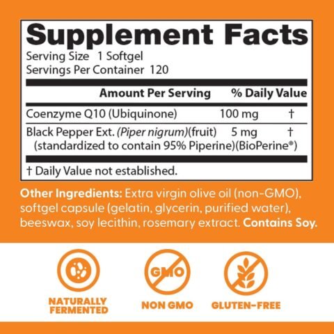 Best High Absorption CoQ10 with BioPerine