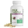 Bronson Milk Thistle Silymarin Marianum & Dandelion Root Liver Health Support, Antioxidant Support, Detox, 120 Capsules