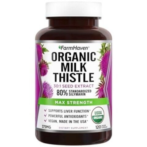 FarmHaven USDA Organic Milk Thistle Capsules (1)