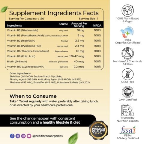 Health Veda Organics Vitamin B-Complex