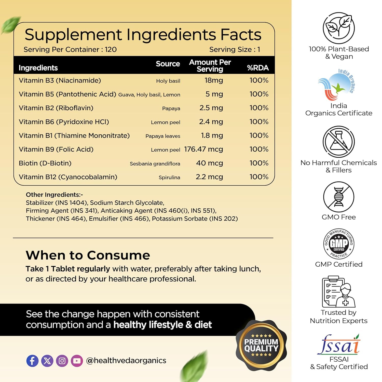 Health Veda Organics Vitamin B-Complex Health Veda Organics Vitamin B-Complex