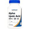 Nutricost Alpha Lipoic Acid 600mg Per Serving 120 Capsules