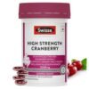 Swisse High Strength Cranberry for PCOS, PCOD & UTI – 25000mg Cranberry Extract, Antioxidant Rich Supplement Supports Bladder & Kidney Health (30 Tablets)