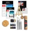 ARTIOS Painting Kit for Artists – 53 Pcs Painting Set for Adults and Kids with Professional Paint Brush Set, Paints, Easel, Mixed Media Papers, Watercolor Papers, Canvas Boards, and Wooden Palette
