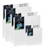 Eduway® Canvas Board for Painting- (4″x4″, 8″x8″, 8″x10″) 2 pcs each | Premium Quality 7Oz Pre-Primed Cotton Canvas Board for Artists & Beginners | Ideal for Acrylic, Oil, Gouache, Pastels Colors ( Pack of 6) (10×10,20×20, 20×25 cms).