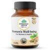 A TATA Product - Organic India Women's Well Being - 60 Veg Capsules, Plant Based Estrogens, Boosts Health & Vitality For Women Of All Ages & Restore Hormonal Balance, GMP & NPOP Certified Organic