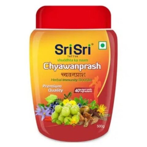 Sri Sri Tattva Chyawanprash - Herbal Immunity Booster with 40+ Ayurvedic Ingredients for Better Strength and Stamina - 500g