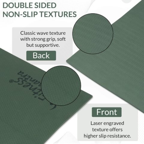 Boldfit Yoga Mats For Women and Men Exercise For Home Workout Gym Anti Slip EVA Material Yoga Mat 4Mm For Kids Gym Mats - Green