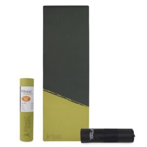 Fitness Mantra® TPE 8mm Cross Color Anti-Slip Yoga Mat with Cover Bag for Gym Workout and Yoga Exercise for Men & Women Fitness| 1 Piece| With Cover Bag| Thcikness 8mm|