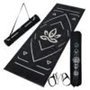Handwoven COTTON Yoga Mat with Assist Guide Lines | 7 mm Thick | Size- 2X6 Feet | Strong Anti-Slip Backing | Machine Washable |