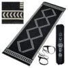 House of Handmade™- Extra Large Cotton Yoga Mat for Women and Men, 70X200 cm, 2’4″x6’8″ feet, Anti Skid, 8 mm thick for Home Workout, Yoga, Pilates, Modern Design, BLACK