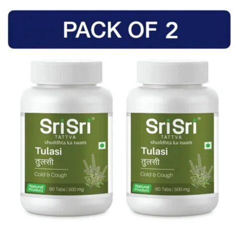 Sri Sri Tattva Tulasi, 60 Tabs | 500mg (Pack of 2)