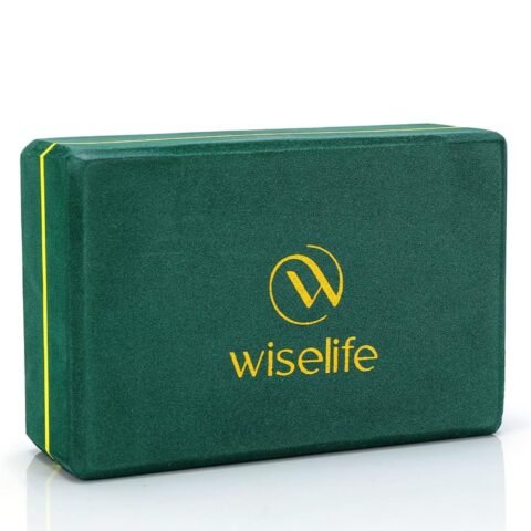 WiseLife Yoga Block | Yoga Brick (Set of 2, Extra Large Size), High Density Premium EVA Foam Material, Odour Resistant, Soft Surface for Balance & Support