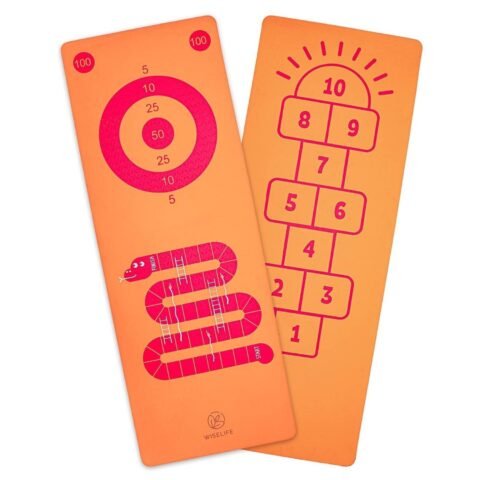 Wiselife Kids Yoga Mat Non-Slip – Playtime For KIds 6mm Extra Thick, Soft, Easy to Fold, Anti Skid, Anti Slip