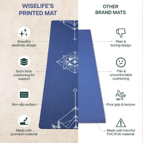 Wiselife printed yoga mat