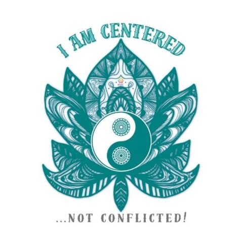I Am Centered – Not Conflicted |Unisex Classic Crew T-Shirt | Balance Collection | 01A01_UCCT-BALF | HealThyRam Merch