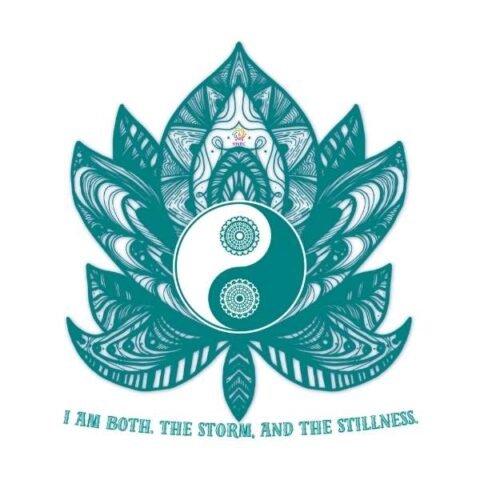 I Am Both – The Storm & The Stillness | Unisex Hoodie | Balance Collection | 01A03_UHoo-BalF | HealThyRam Merch