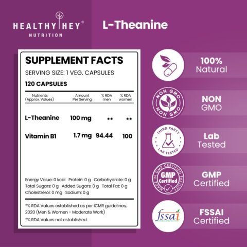 HealthyHey Nutrition L-Theanine -Support Relaxation