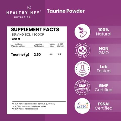 HealthyHey Sports Taurine Powder
