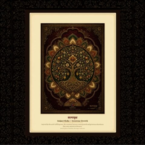 Kalpavriksha – Generous Growth Mandala | HealThyRam Heritage Collection | Healing Expressions Framed Artworks For Elite Meaningful Gifting