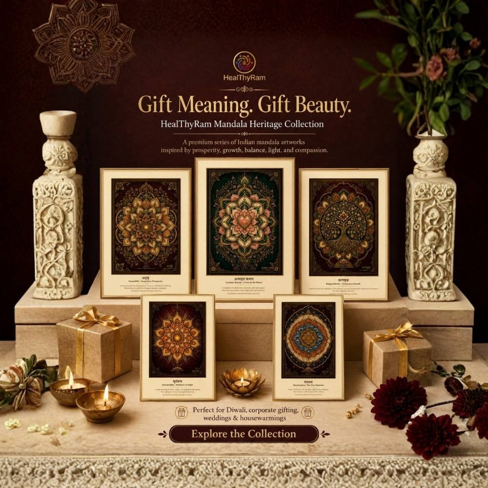 HealThyRam Heritage Collection: Meaningful Indian Mandala Art for Elegant Corporate Gifting