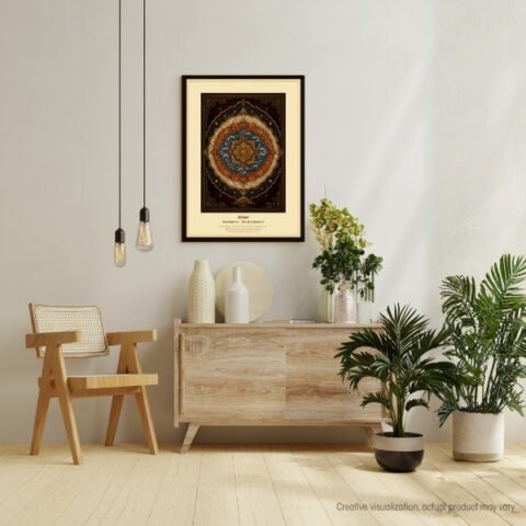 Panchatattva – The Five Elements Mandala | HealThyRam Heritage Collection | Healing Expressions 18x24" Framed Artworks For Elite Meaningful Gifting