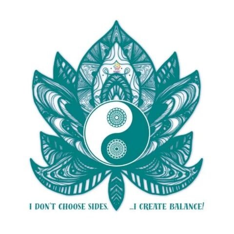 I Don’t Choose Sides – I Create Balance | Cropped Hoodie | Balance Collection | 01A07_WCHo-BalF | HealThyRam Merch