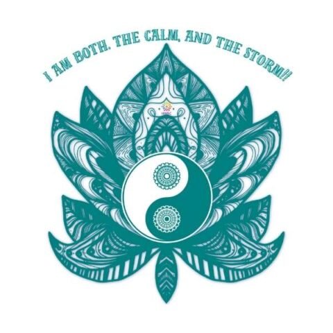 I Am Both – The Calm & The Storm | T-Shirt Dress | Balance Collection | 01A08_WTSD-BalF | HealThyRam Merch