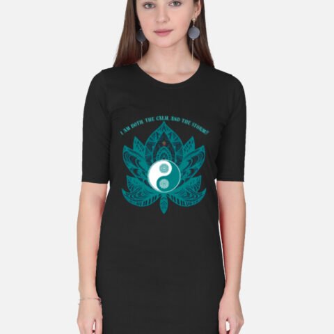 I Am Both – The Calm & The Storm | T-Shirt Dress | Balance Collection | 01A08_WTSD-BalF | HealThyRam Merch