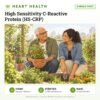 High Sensitivity C-Reactive Protein (HS-CRP): single test, heart health test with home sample collection. Illustration: a father and daughter tending a rooftop garden.