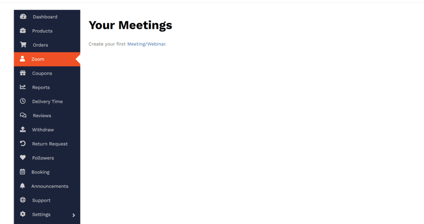 Meeting tab - Dashboard - Vendor Guide - HealThyRam